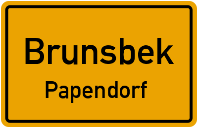 Straßenverzeichnis Brunsbek Papendorf