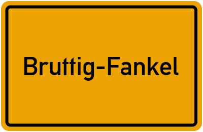 Ortsschild von Gemeinde Bruttig-Fankel in Rheinland-Pfalz