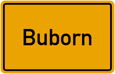 Ortsschild von Gemeinde Buborn in Rheinland-Pfalz