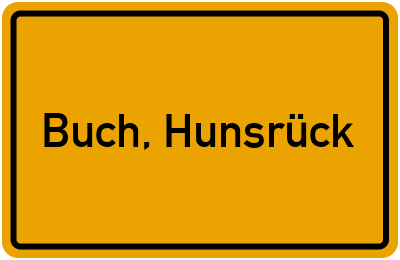 Ortsschild von Gemeinde Buch, Hunsrück in Rheinland-Pfalz