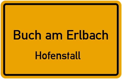 Straßenverzeichnis Buch am Erlbach Hofenstall