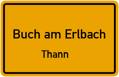 Straßenverzeichnis Buch am Erlbach Thann