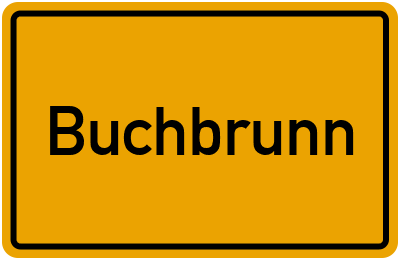 Ortsschild von Gemeinde Buchbrunn in Bayern