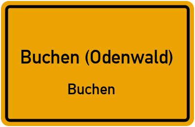 Ortsschild Buchen (Odenwald) Buchen