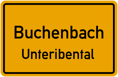 Ortsschild Buchenbach Unteribental