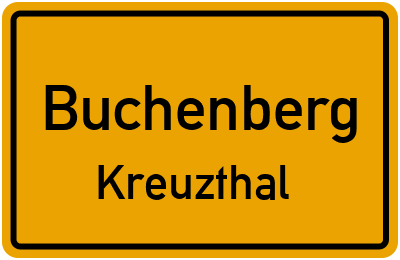 Ortsschild Buchenberg Kreuzthal