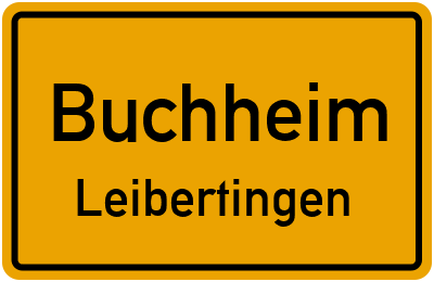 Straßenverzeichnis Buchheim Leibertingen
