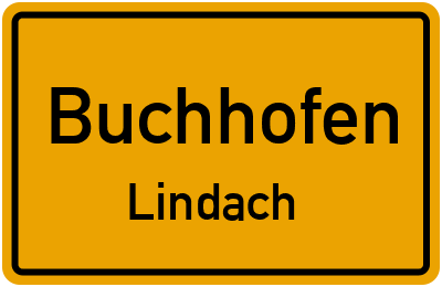 Ortsschild Buchhofen Lindach