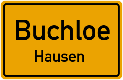 Ortsschild Buchloe Hausen