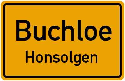 Ortsschild Buchloe Honsolgen