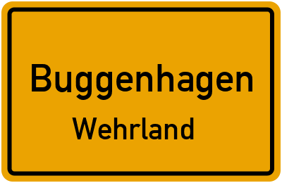 Straßenverzeichnis Buggenhagen Wehrland