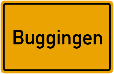 Ortsschild von Gemeinde Buggingen in Baden-Württemberg