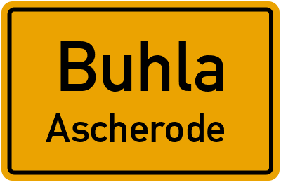 Straßenverzeichnis Buhla Ascherode