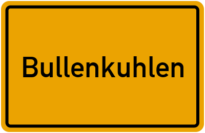 Ortsschild von Bullenkuhlen in Schleswig-Holstein