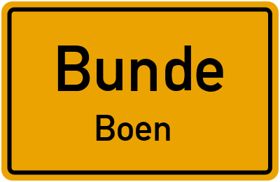 Straßenverzeichnis Bunde Boen
