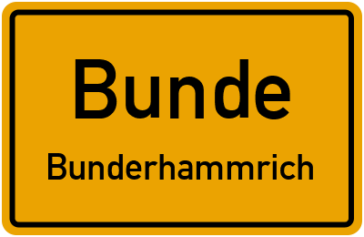 Straßenverzeichnis Bunde Bunderhammrich
