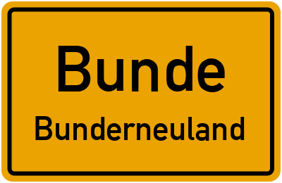 Straßenverzeichnis Bunde Bunderneuland
