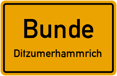 Straßenverzeichnis Bunde Ditzumerhammrich
