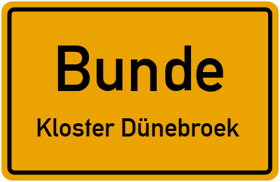 Straßenverzeichnis Bunde Kloster Dünebroek