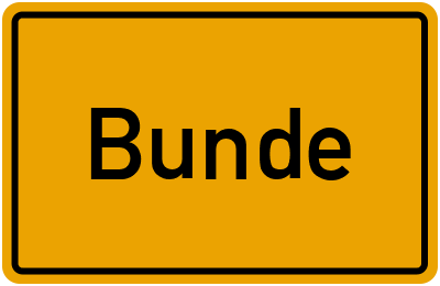 Ortsschild von Bunde in Nordrhein-Westfalen