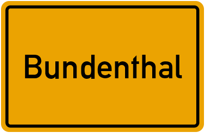Ortsschild von Gemeinde Bundenthal in Rheinland-Pfalz