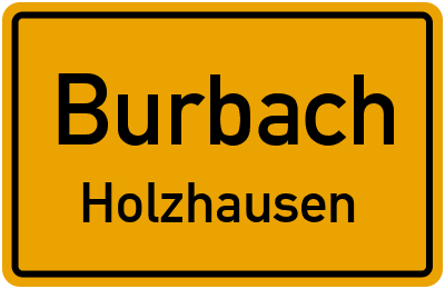 Ortsschild Burbach Holzhausen
