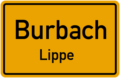 Ortsschild Burbach Lippe