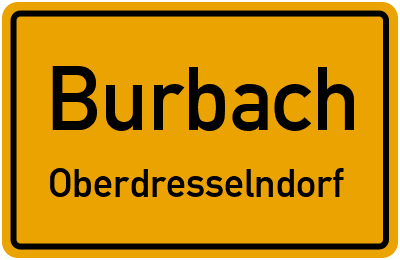 Ortsschild Burbach Oberdresselndorf