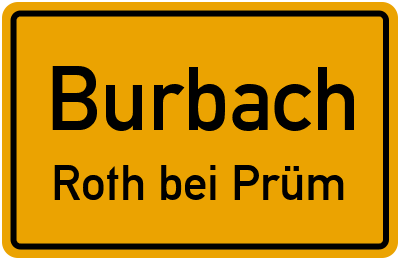 Straßenverzeichnis Burbach Roth bei Prüm
