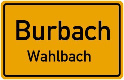 Ortsschild Burbach Wahlbach