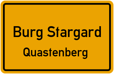 Straßenverzeichnis Burg Stargard Quastenberg