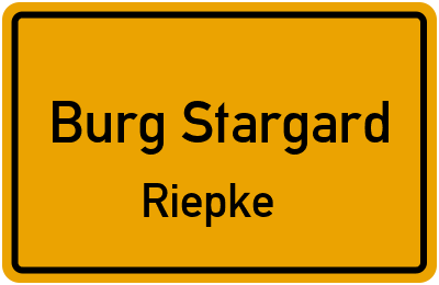 Straßenverzeichnis Burg Stargard Riepke