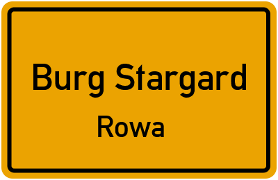 Straßenverzeichnis Burg Stargard Rowa