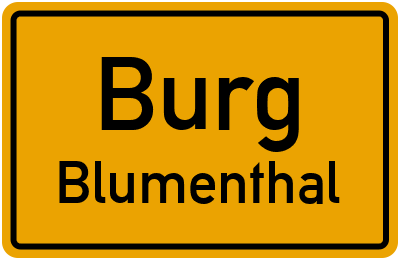Ortsschild Burg Blumenthal
