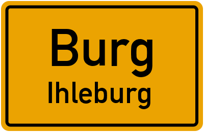 Ortsschild Burg Ihleburg
