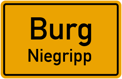 Straßenverzeichnis Burg Niegripp