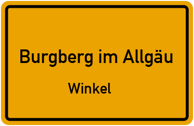 Straßenverzeichnis Burgberg im Allgäu Winkel