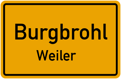 Ortsschild Burgbrohl Weiler