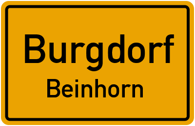 Ortsschild Burgdorf Beinhorn