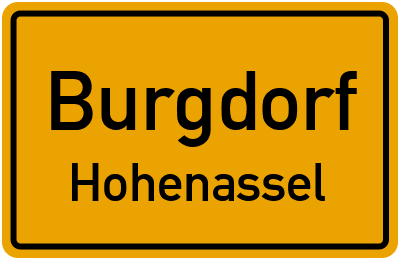 Ortsschild Burgdorf Hohenassel