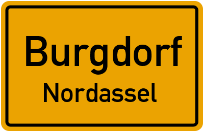 Ortsschild Burgdorf Nordassel