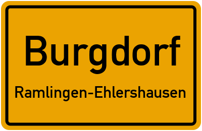 Ortsschild Burgdorf Ramlingen-Ehlershausen