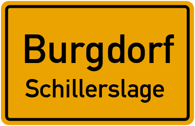 Ortsschild Burgdorf Schillerslage