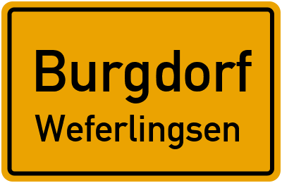Ortsschild Burgdorf Weferlingsen