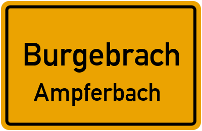 Straßenverzeichnis Burgebrach Ampferbach