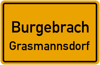 Ortsschild Burgebrach Grasmannsdorf