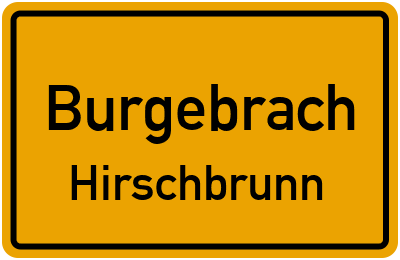 Straßenverzeichnis Burgebrach Hirschbrunn