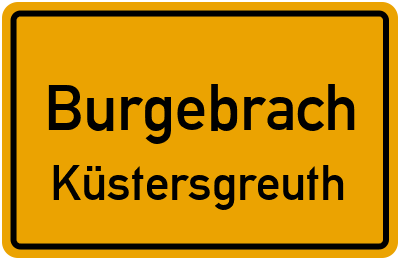 Straßenverzeichnis Burgebrach Küstersgreuth