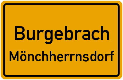 Ortsschild Burgebrach Mönchherrnsdorf