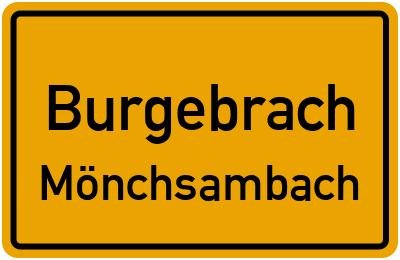 Ortsschild Burgebrach Mönchsambach